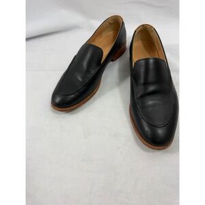 Moral Code Womens Black Leather Loafers 8M